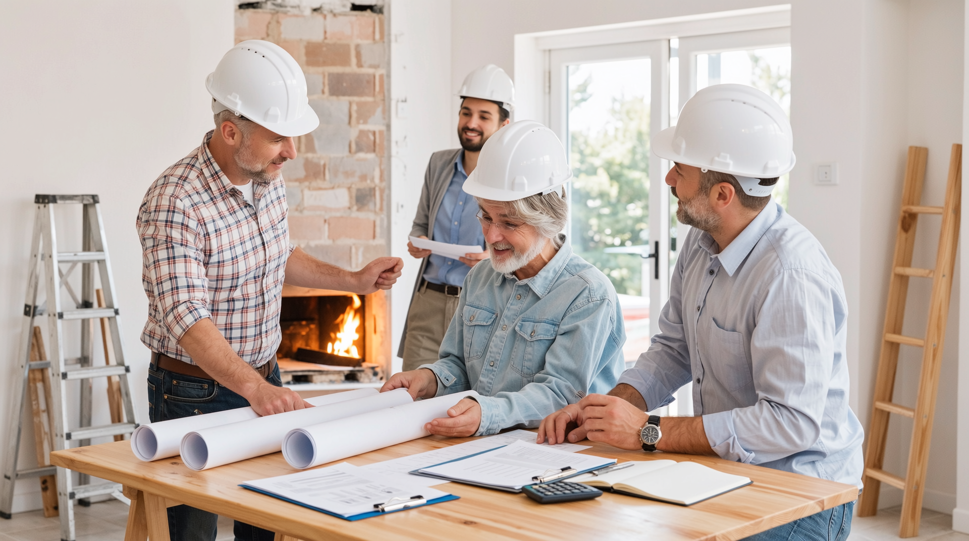 방화문 시공비용 절감 방법을 상담하는 모습