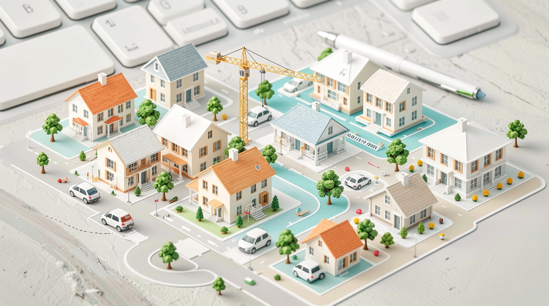 2024~2025년 정부 건설 정책 주요 내용과 동향을 보여주는 인포그래픽 스타일 이미지