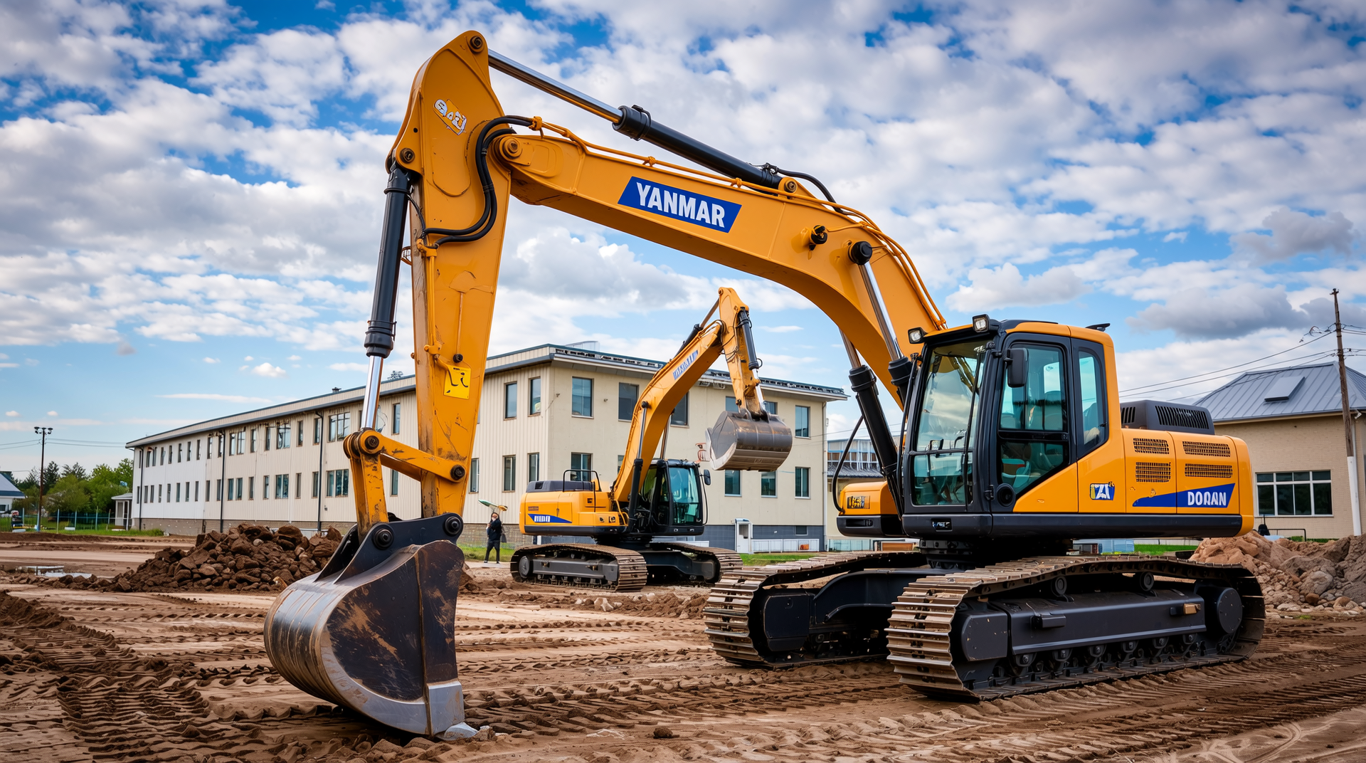추천 중고 굴착기 모델들 엔진과 유압 시스템 및 외관 상태를 강조한 고화질 클로즈업 사진