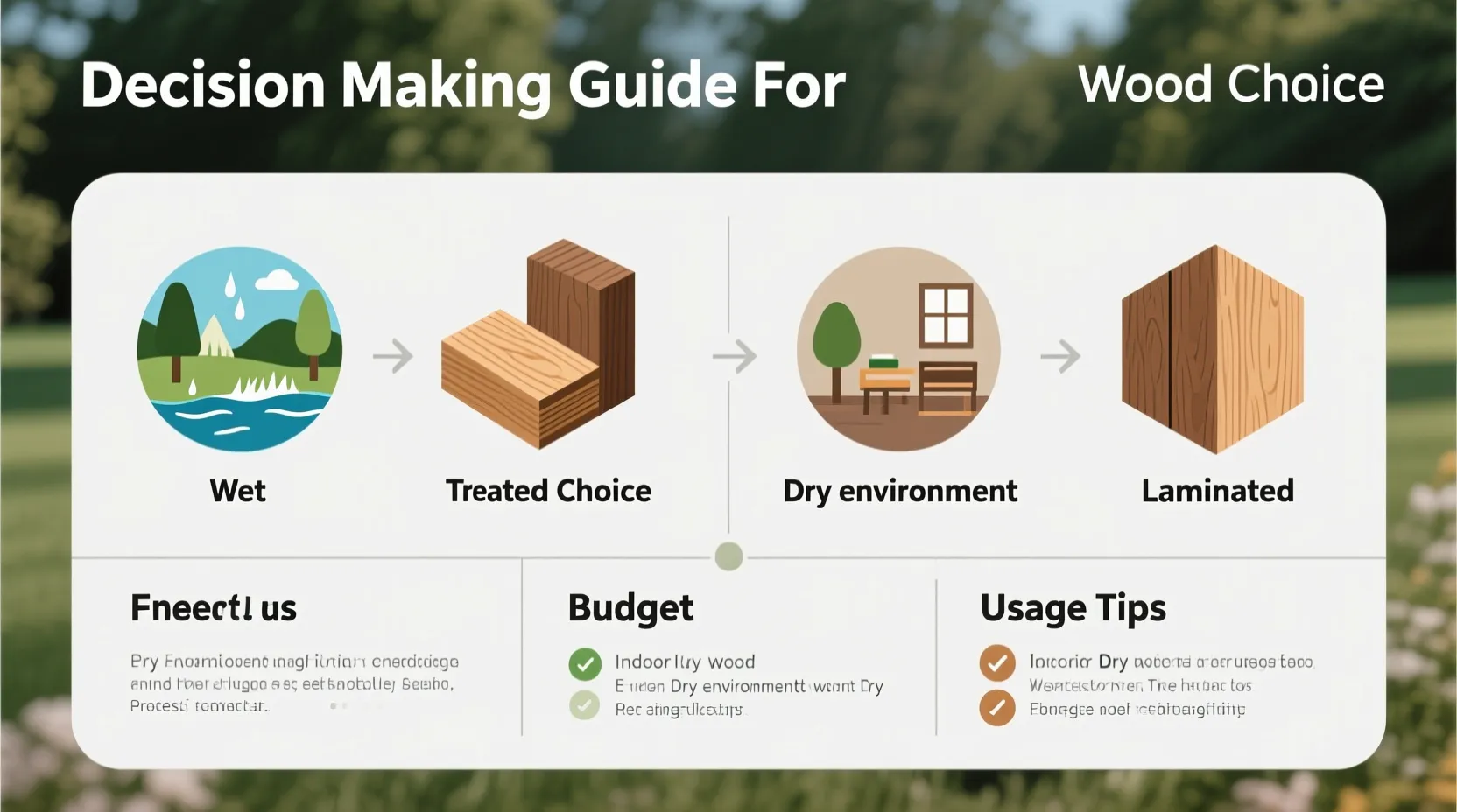 목재 선택 가이드 인포그래픽 이미지