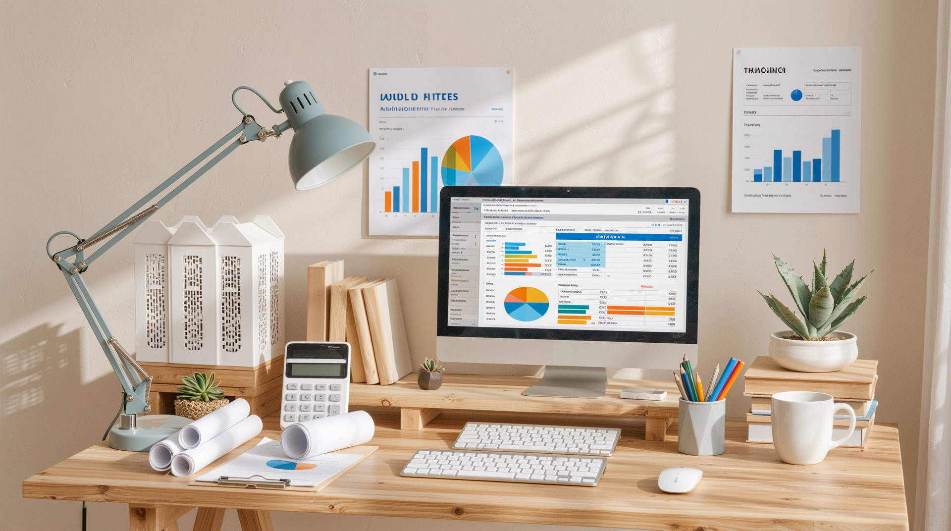 소규모 공장 건설 예산 계획과 자재 비용 절감 방법 문서와 컴퓨터 화면 이미지