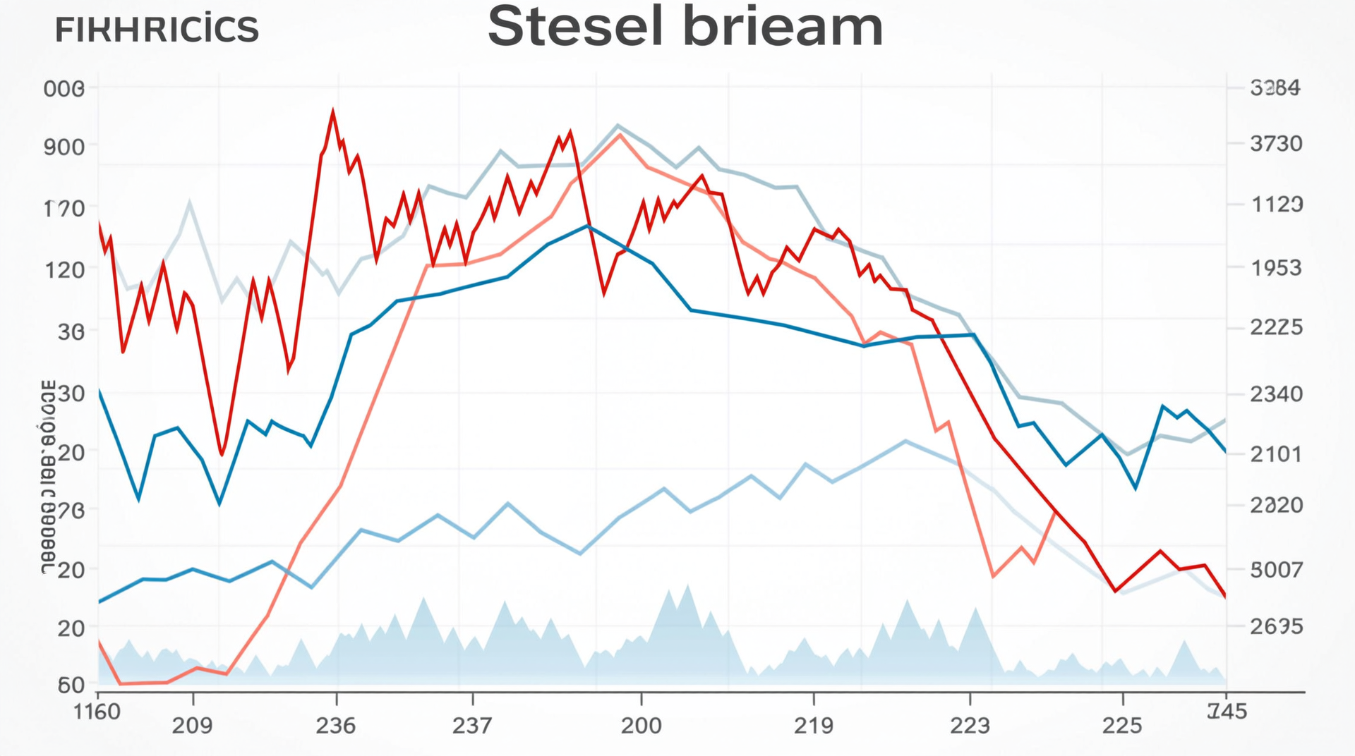 2024년과 2025년 건축용 H빔 시세 변동을 보여주는 그래프와 차트 인포그래픽