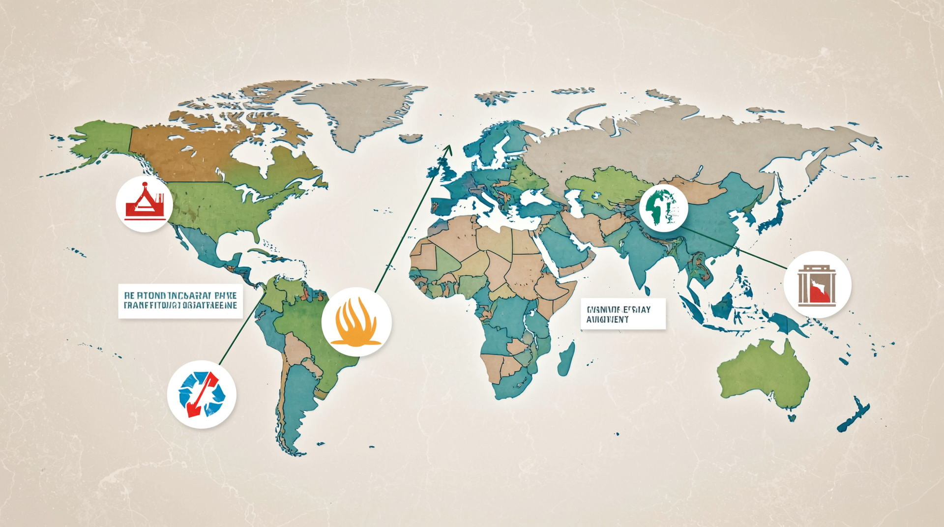 글로벌 기후협약과 시멘트 산업 관련 환경 규제 현황을 보여주는 인포그래픽