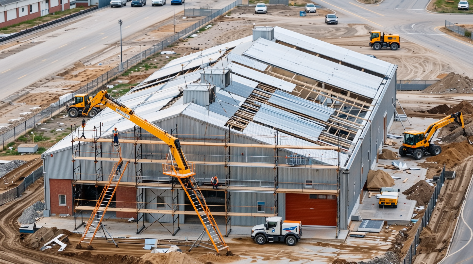 창고 지붕 전체 교체 현장