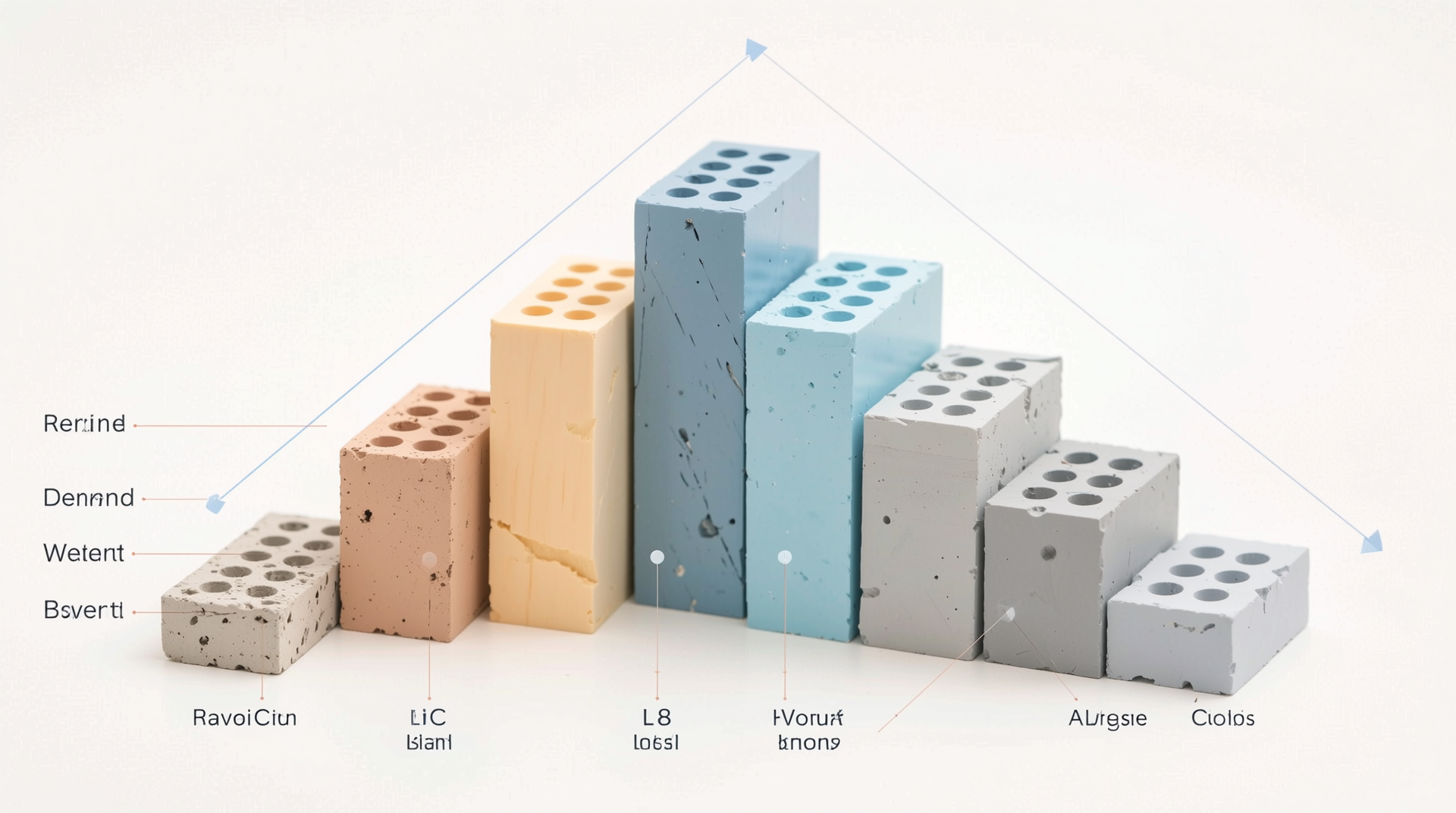 ALC 블록과 흙벽돌, 경량 블록의 단가와 특성 비교 인포그래픽