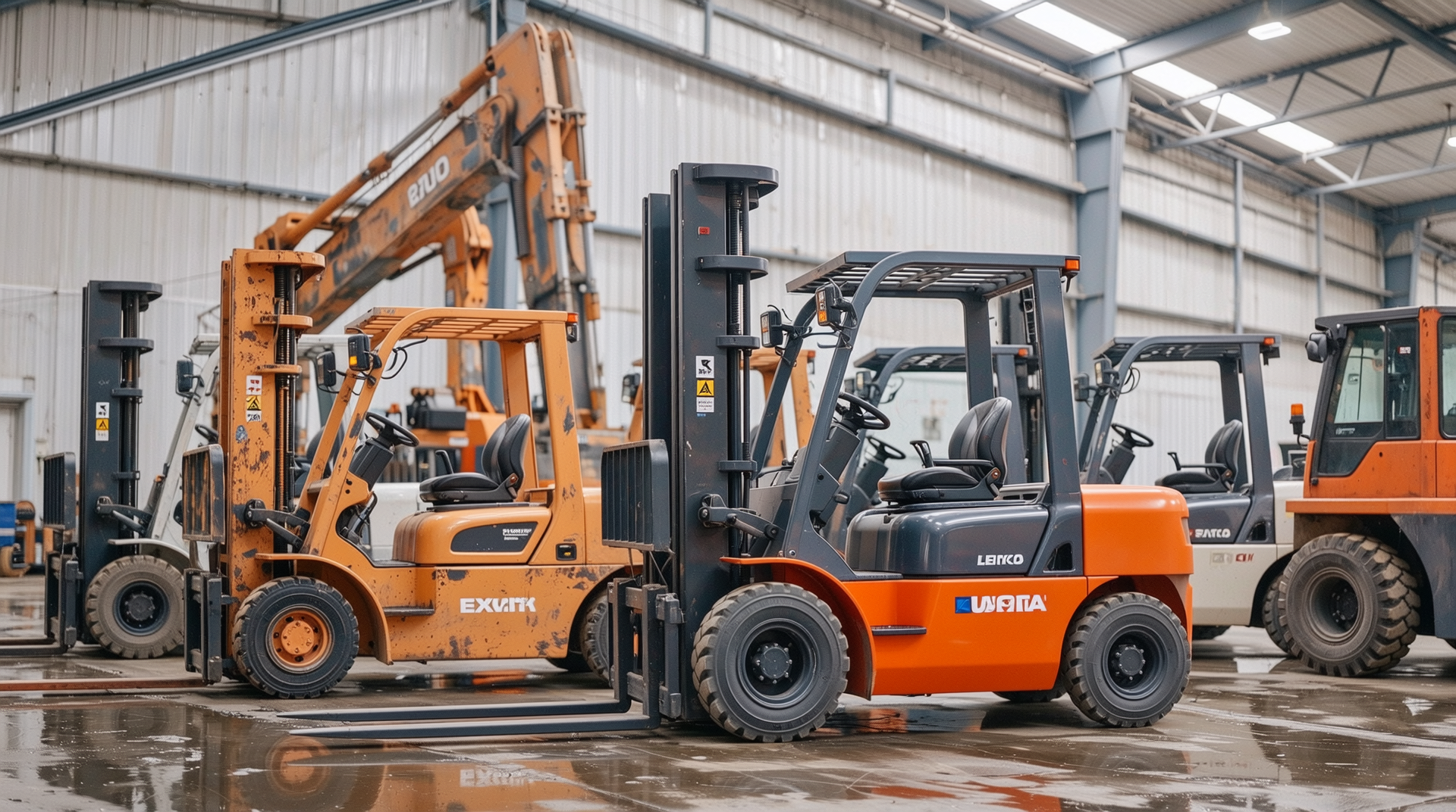 중고 지게차 다양한 작업 환경에서 사용하는 모습