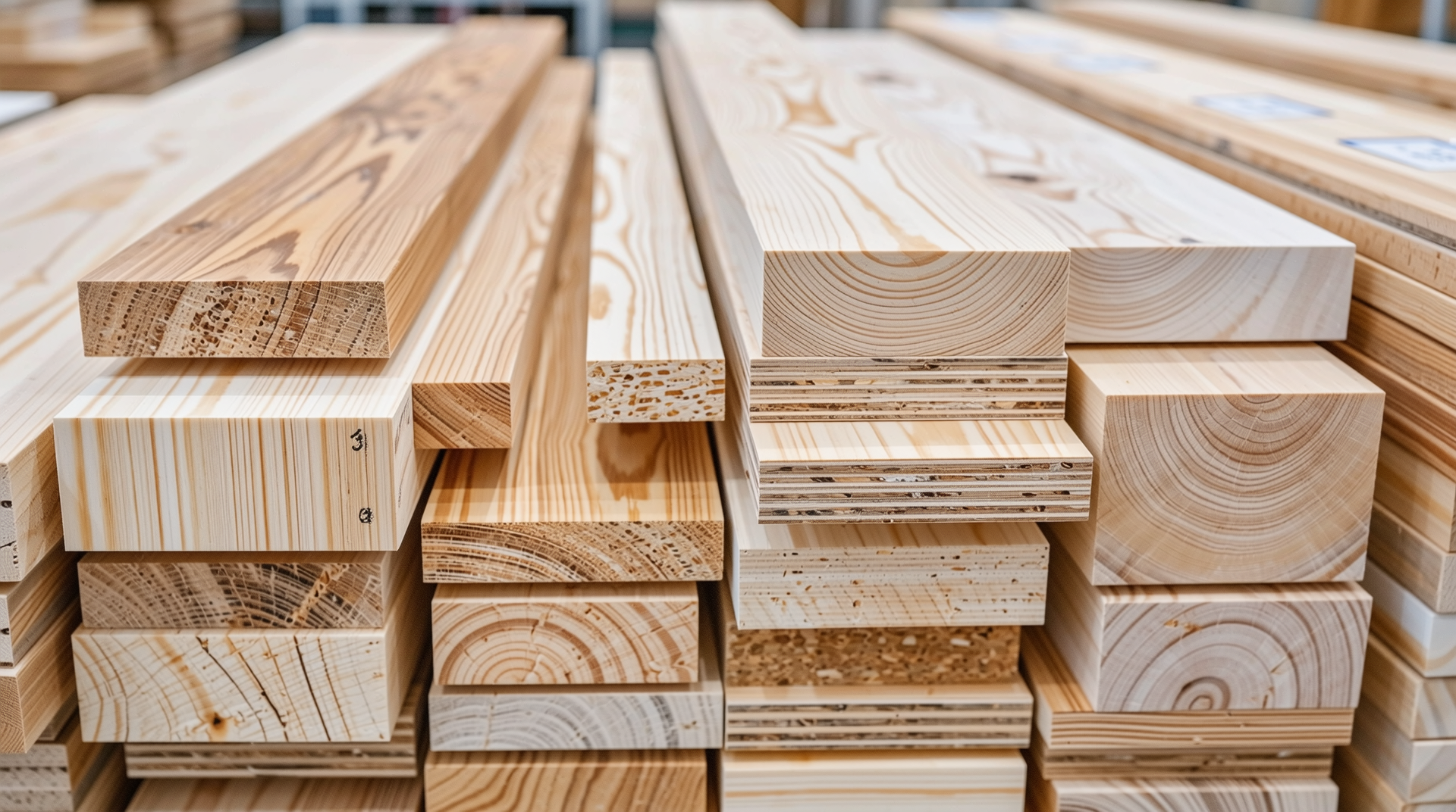 2024년 합판 주요 제품별 규격과 가격이 표시된 실사 이미지