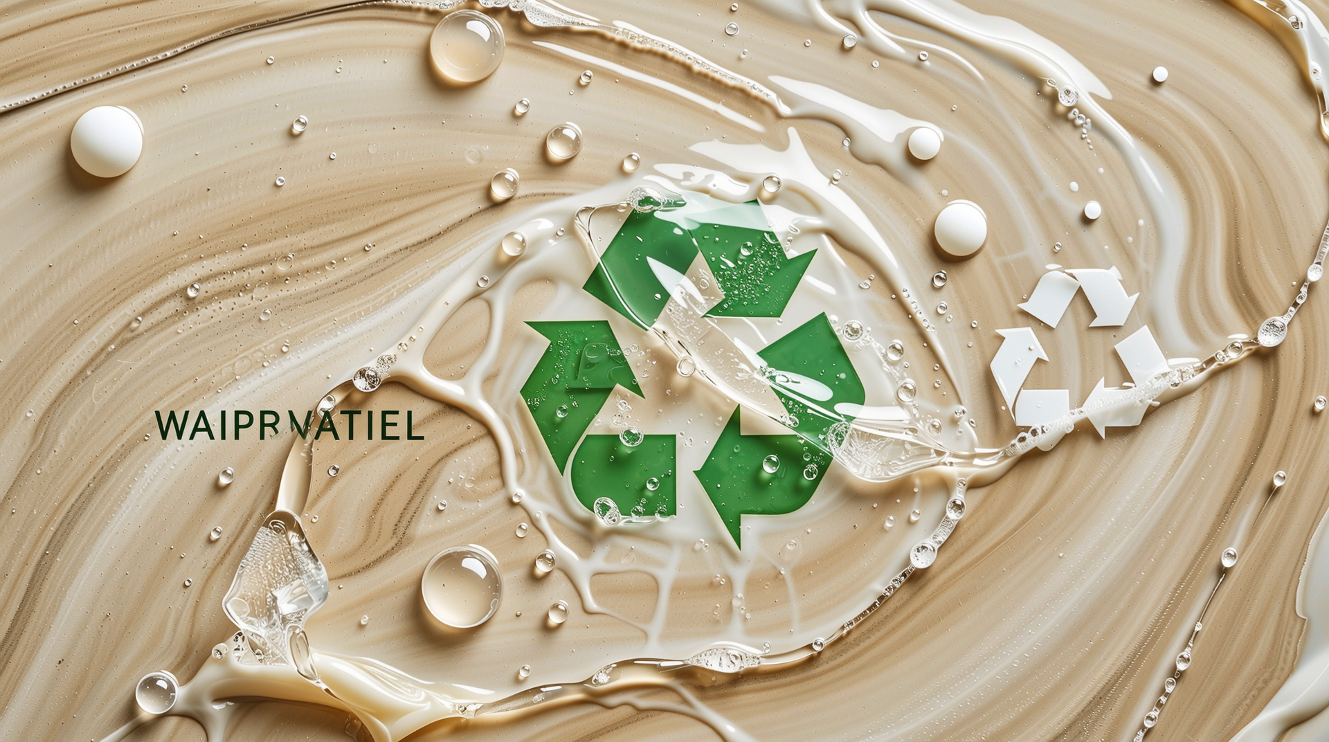 저VOC, 재활용 가능 소재, 저독성 원료 등 친환경 방수 자재 특성을 나타낸 이미지