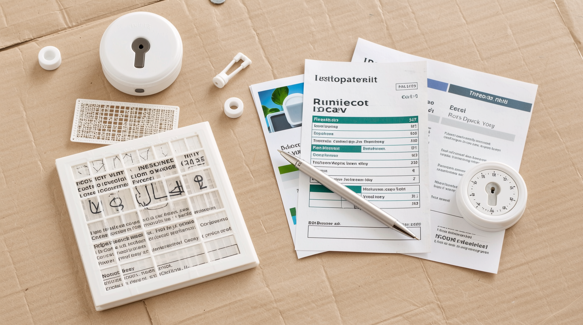 창호 단가 절감 팁과 유의사항을 점검하는 체크리스트와 정부 지원 정책 서류를 표현한 이미지