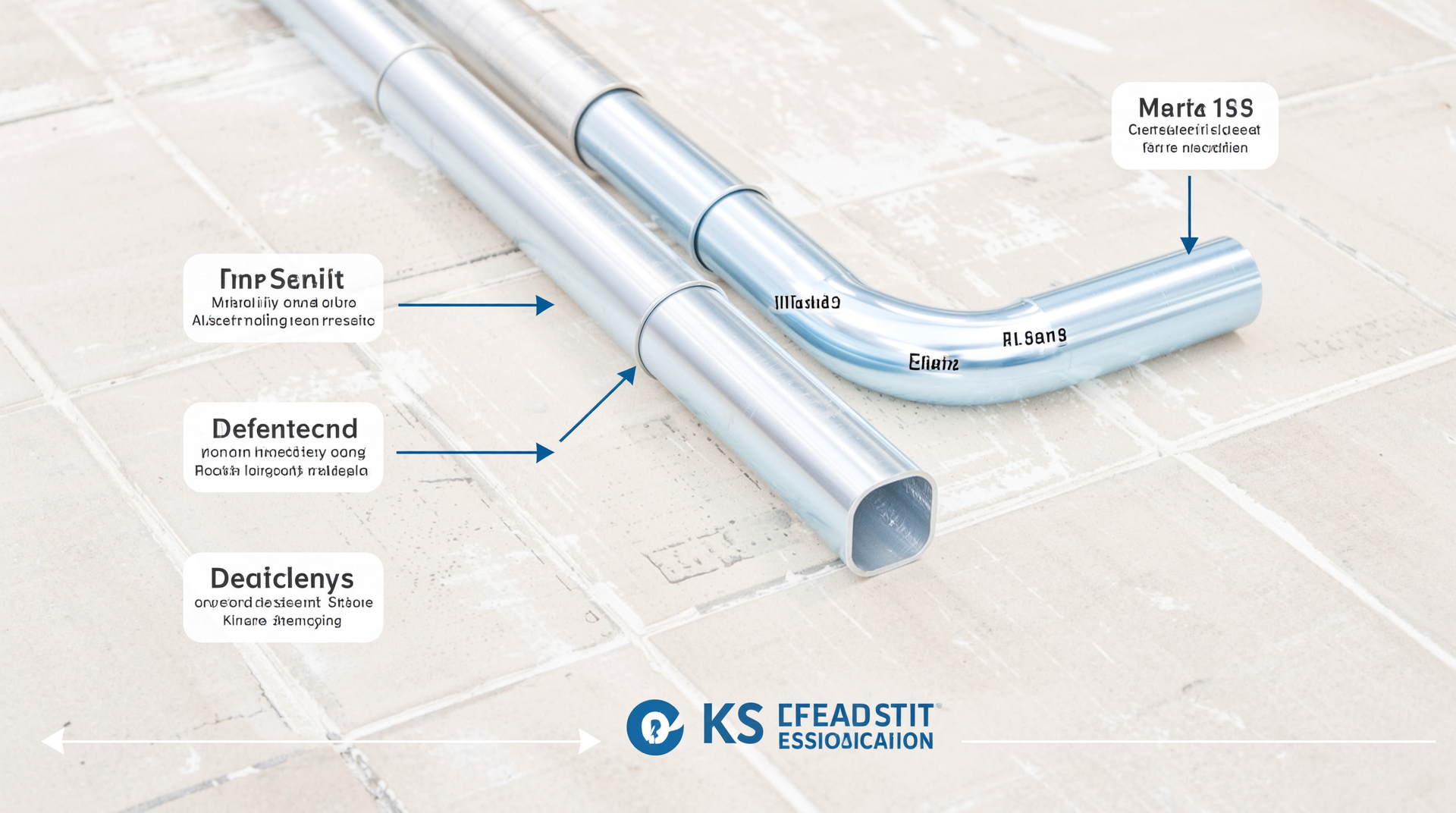 KS 인증 각파이프의 인증 절차를 단계별로 보여주는 인포그래픽 다이어그램