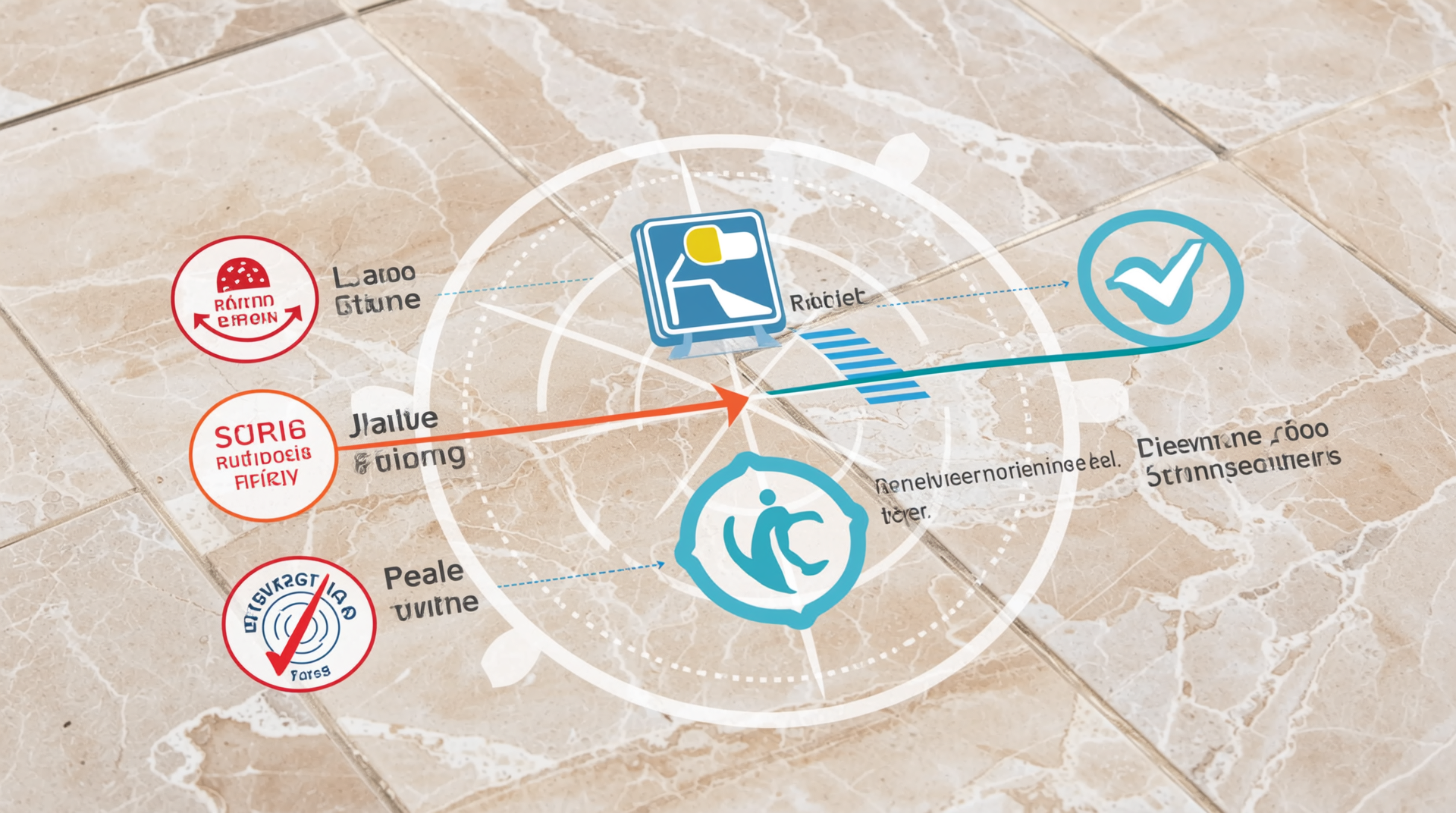 용도별 바닥재 선택 가이드 도표와 시각적 설명