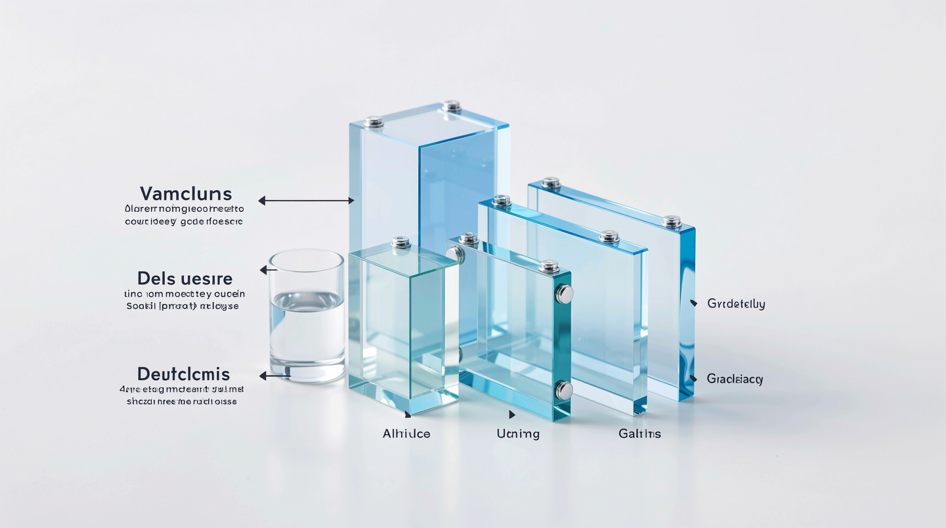 진공유리와 일반 복층유리, 단판유리의 단열과 방음 성능 비교 차트