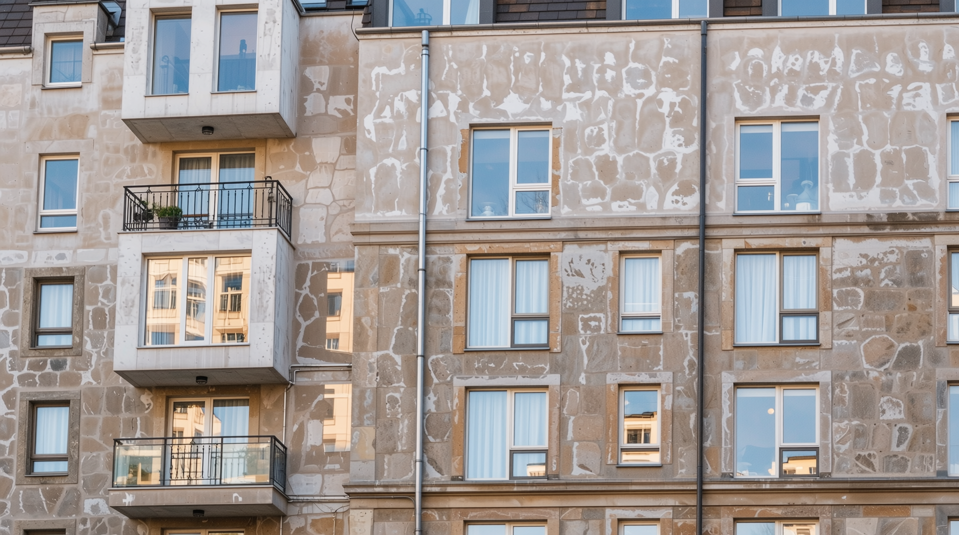 주거용 아파트에 설치된 단열이 우수한 현대적인 PVC 창호 이미지