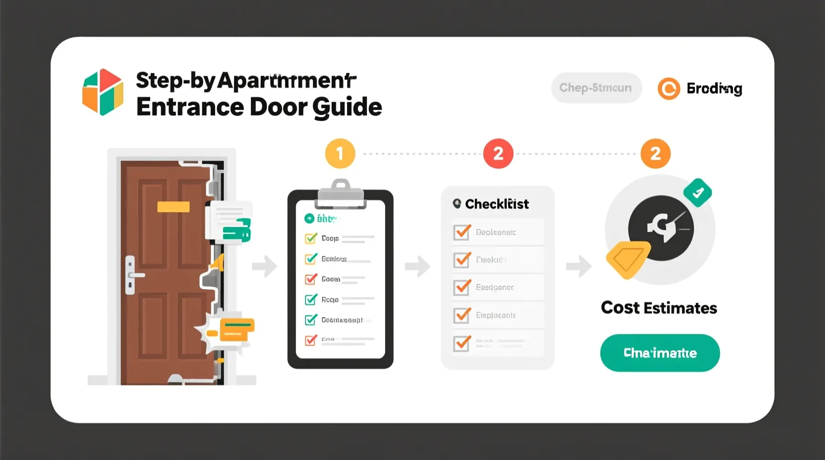 아파트 현관문 교체 절차 및 비용 가이드 인포그래픽 이미지