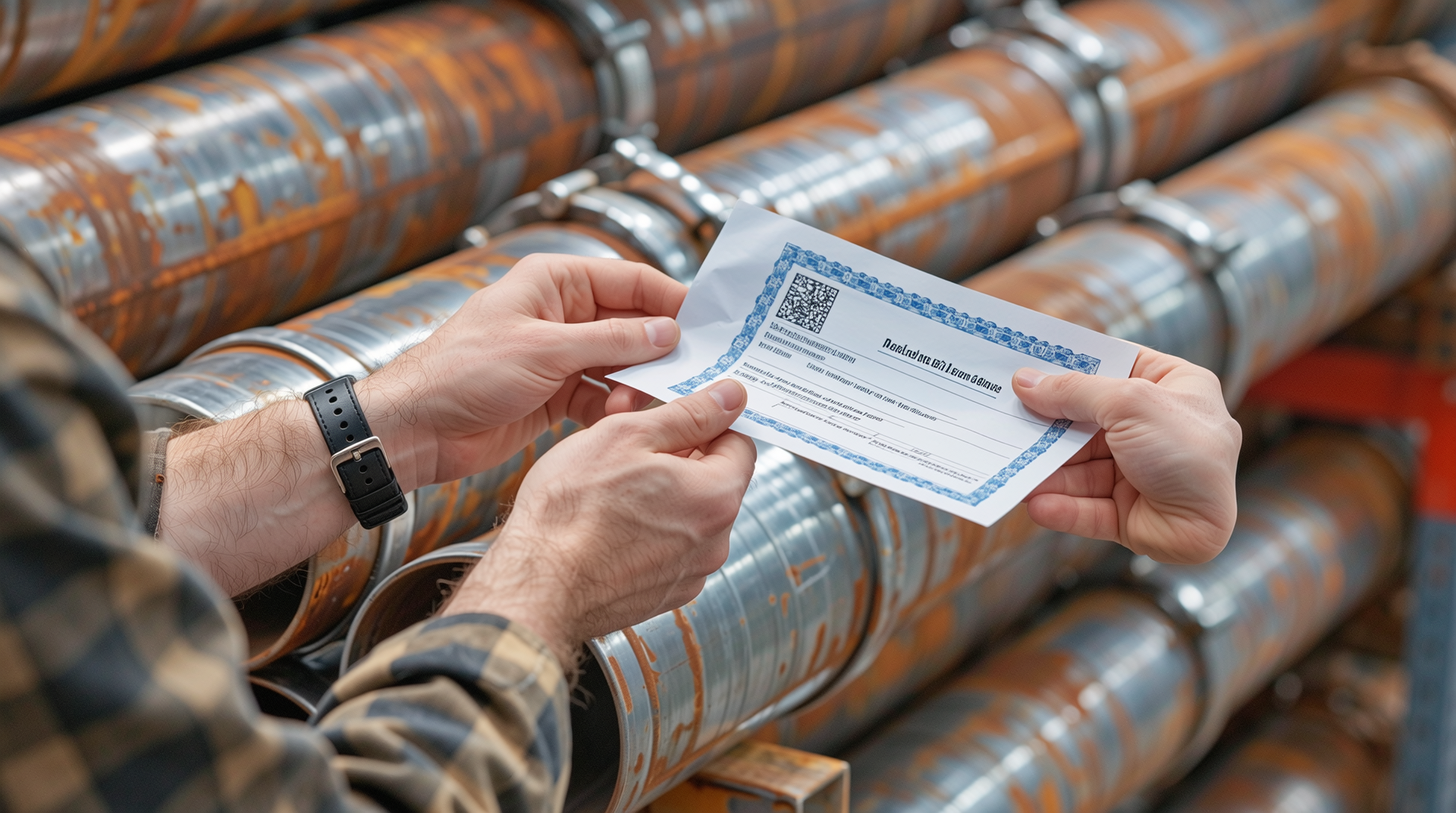 아연각관 품질 인증과 신뢰 구매처 확인 과정을 나타내는 이미지