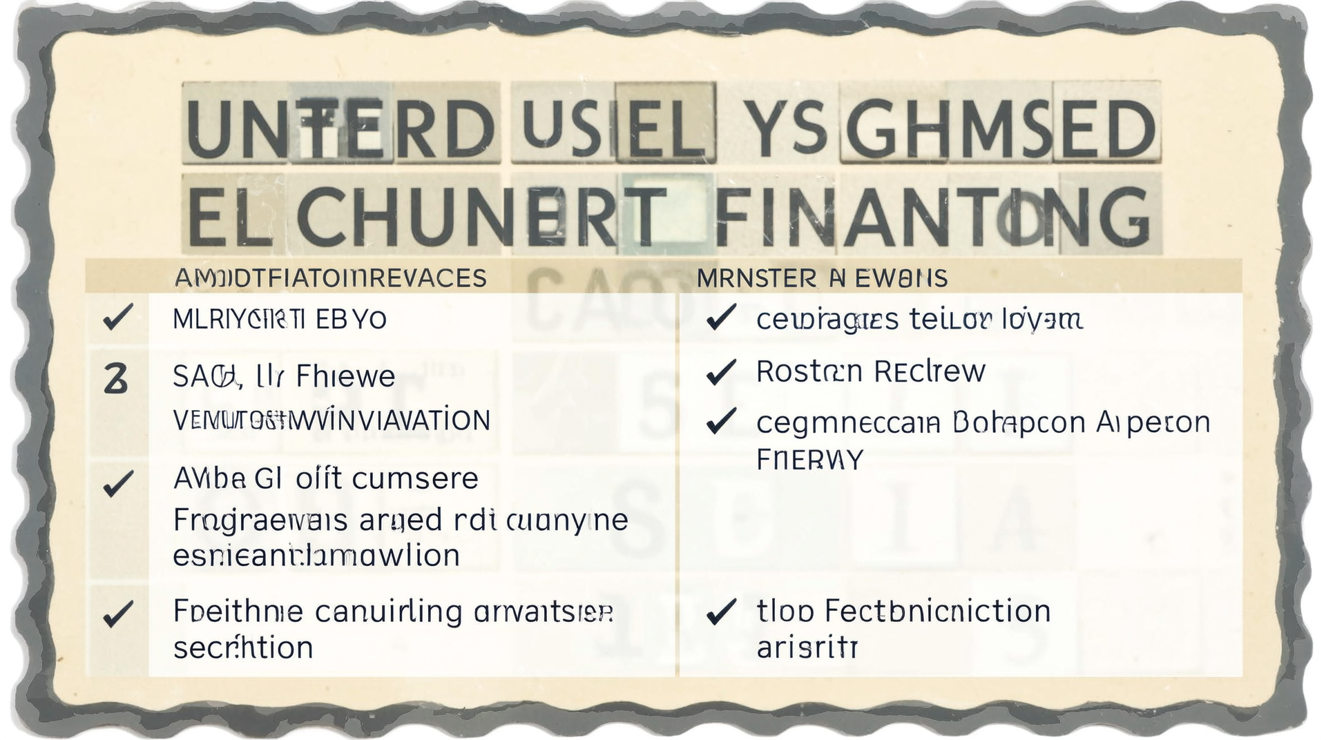 중고장비 금융 지원 활용 시 고려사항 및 팁을 설명하는 체크리스트 스타일 이미지