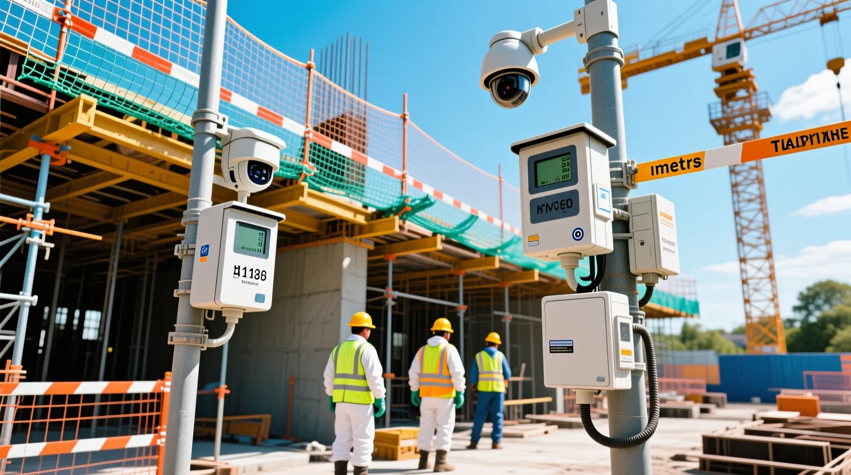 적합한 시공 조건과 철저한 안전장비를 갖춘 외벽 도장 현장 모습