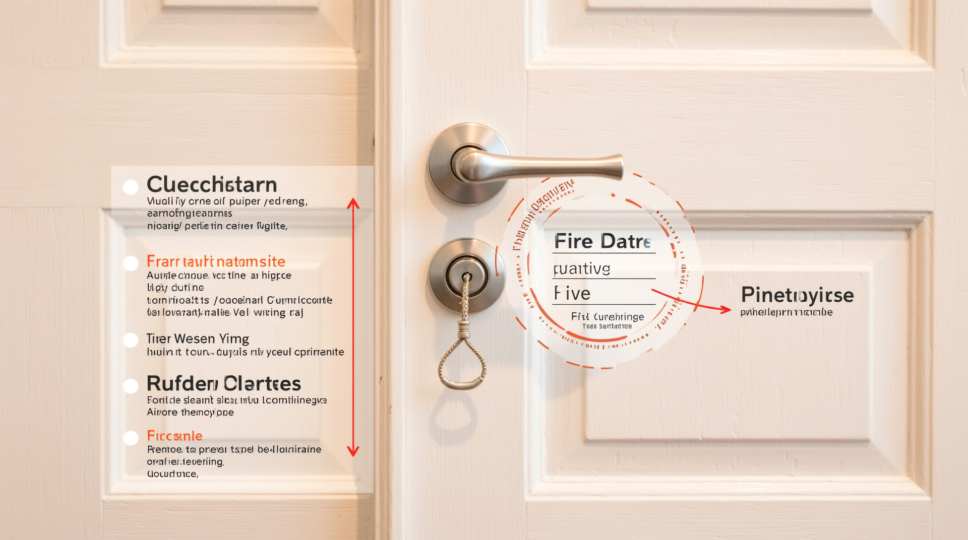 방화문 구매 시 점검해야 할 체크리스트 항목을 보여주는 인포그래픽