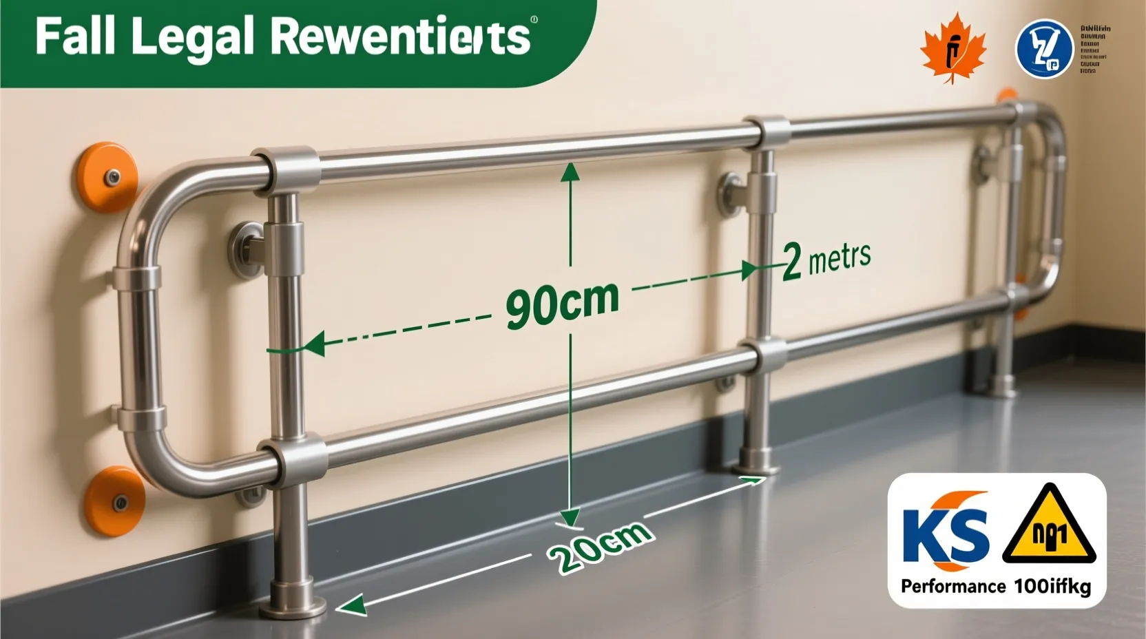 2025년 법적 규정을 완벽히 준수하는 추락방지 난간의 규격과 인증 현황 이미지