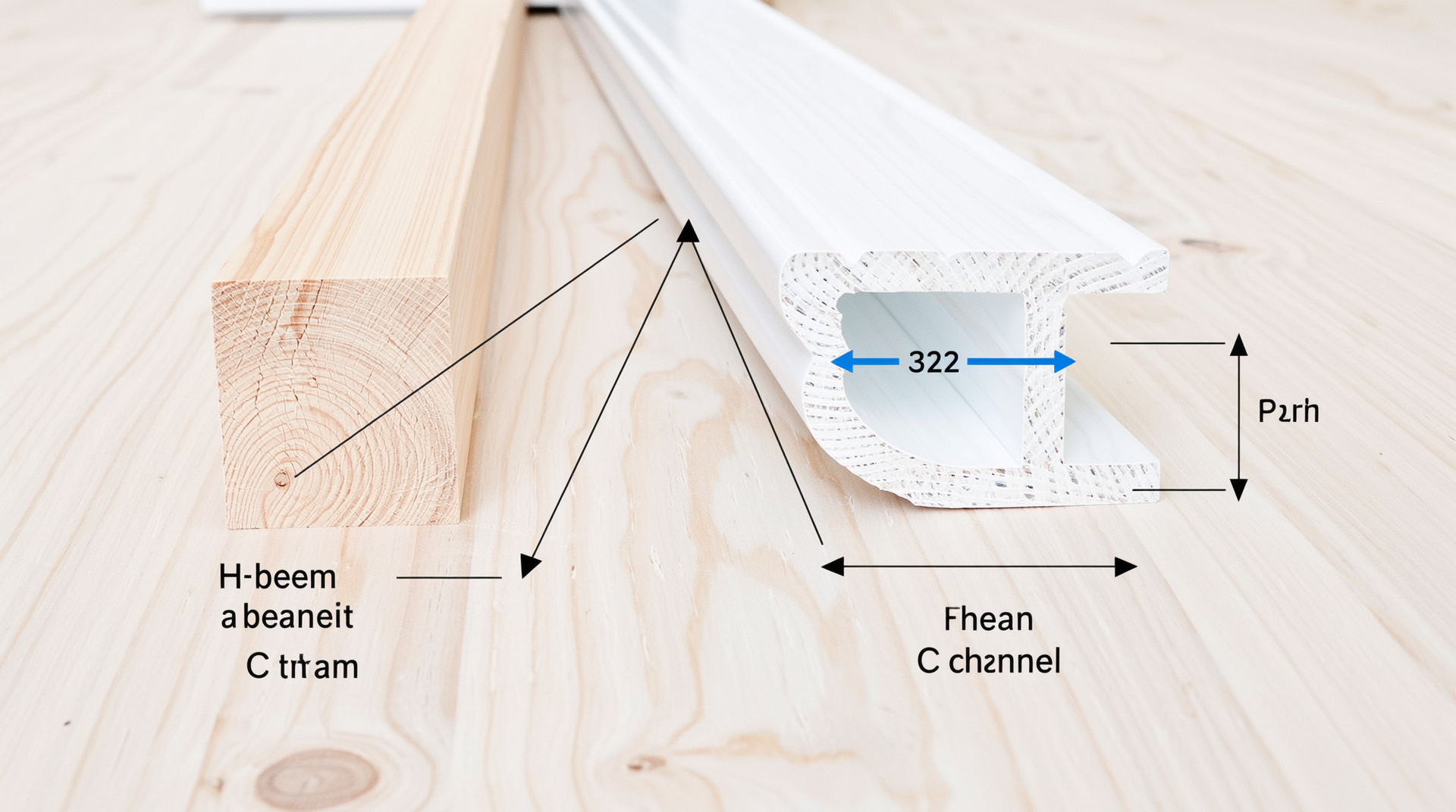 H형강과 C형강의 구조강도, 무게, 하중 분산 및 적용 분야 비교도
