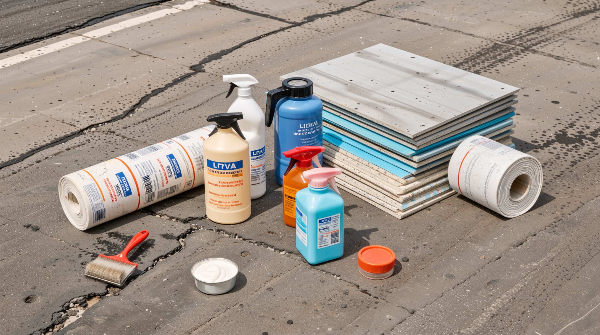 방수 자재 종류별 특징과 용도를 한눈에 보여주는 다양한 자재 이미지