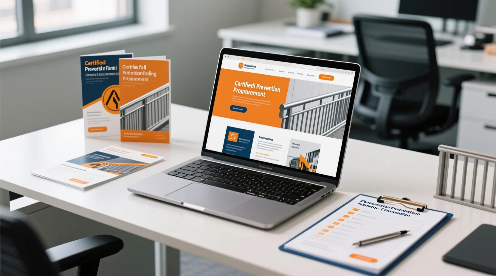 추락방지 난간 안전 자재 구매 및 설치 상담을 위한 안내 이미지