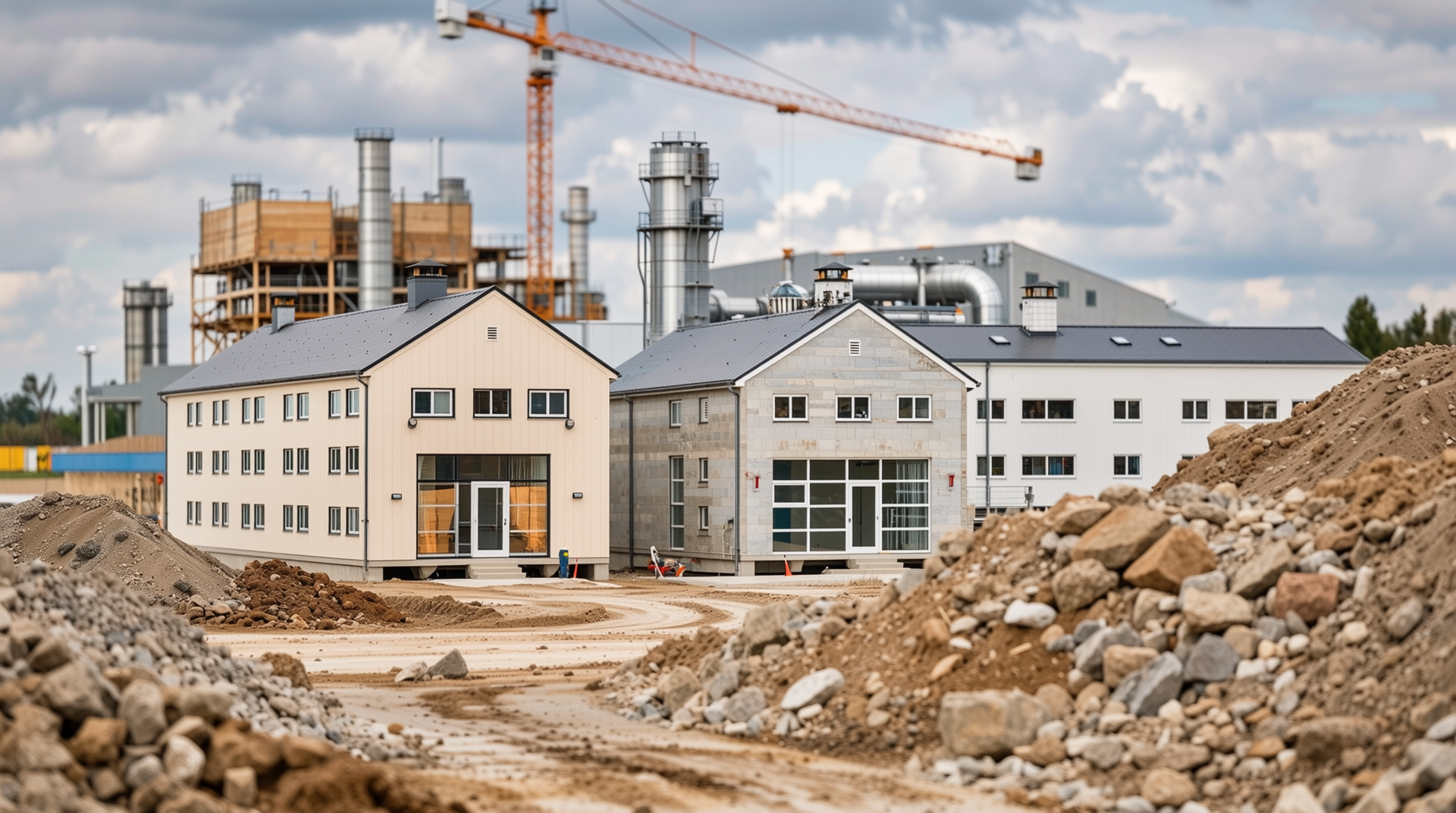 소규모 공장 건설 자재의 내구성, 시공 편리성, 유지보수, 친환경성 및 비용 비교 이미지