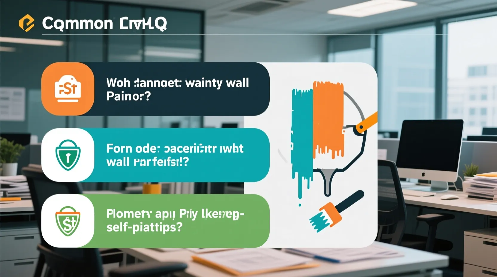 자주 묻는 질문과 답변을 시각적으로 표현한 FAQ 섹션 이미지