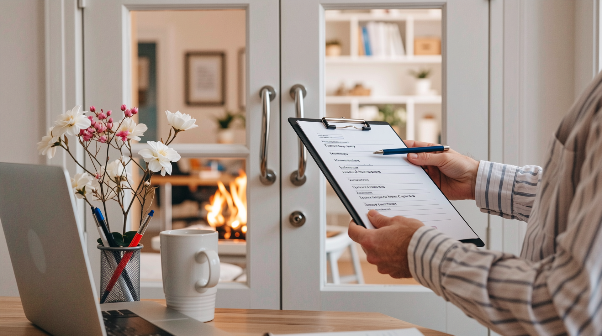 방화문 가격 비교를 위한 공식 견적서와 온라인 및 오프라인 상담 모습을 보여주는 장면