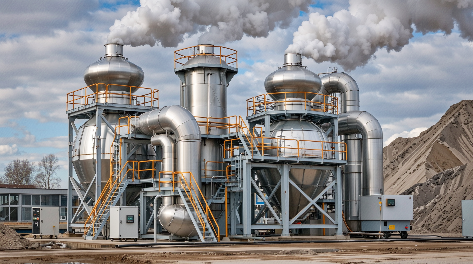 시멘트 공장 내 질소산화물 저감을 위한 첨단 SCR 설비 이미지